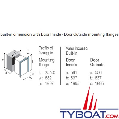 Vitrifrigo - Réfrigérateur SeaDrawer DW360 - DTX OCX2 - 2 tiroirs 1 porte - 2 congélateurs 1 réfrigérateurs - 12/24 Volts