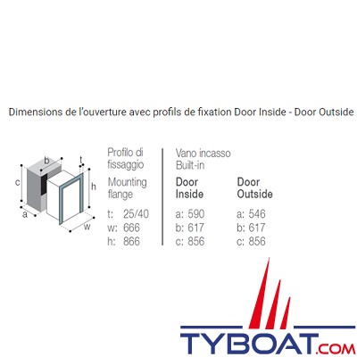 Vitrifrigo - Seadrawer DW 180 DTX IM OCX2 - Congélateur + IM / réfrigérateur - unité interne - 230 V