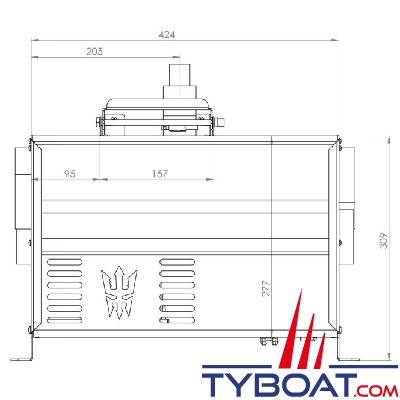 Wallas - Chauffage Diesel SPARTAN AIR 12 Volts - 4,5kW - Bluetooth et Wifi