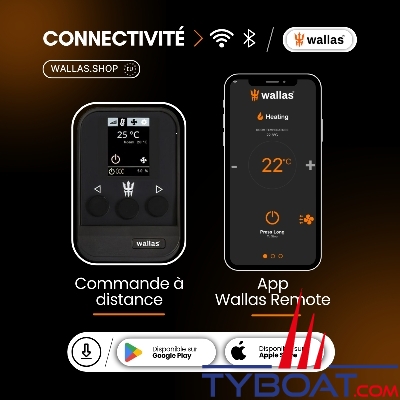 Wallas - Chauffage Diesel VIKING AIR 12 Volts - 3kW -Bluetooth
