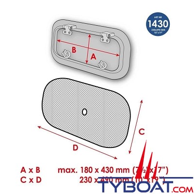 Waterline Design - Rideaux moustiquaire 490 x 230 mm. (lot de 2 pièces)