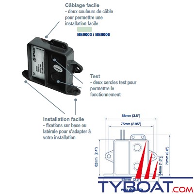 Whale - Contacteur électronique pour pompe de cale Orca et Supersub - BE9003B