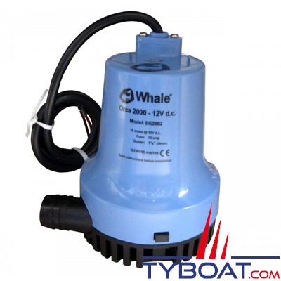 Whale - Pompe de cale électrique Orca 2000 GPH 24V - BE2004