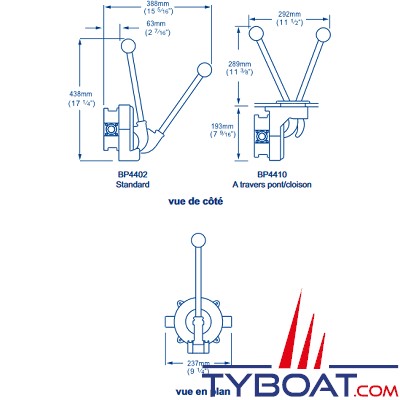 Whale - Pompe de cale manuelle Gusher Titan 105L/min - BP4402