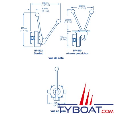 Whale - Pompe de cale manuelle Gusher Titan 105L/min montage passe-cloison - BP4410