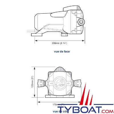 Whale Pumps Marine - Groupe d'eau Watermaster 3 bars 12 Litres/minute - 12 Volts - FW1215