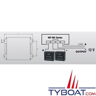 WhisperPower - Convertisseur CC série MC  24v/12v-5a