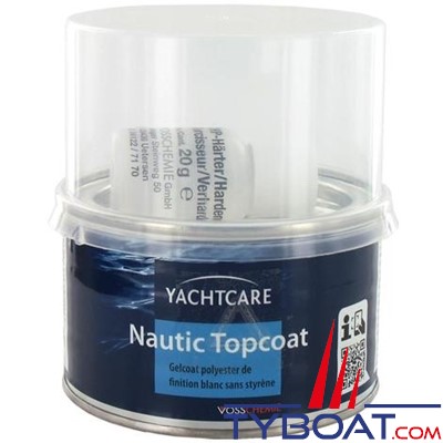 Yachtcare - Gelcoat blanc de finition Nautic Topcoat + durcisseur - 500 gr