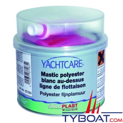 Yachtcare - Mastic de finition blanc au-dessous de la ligne de flottaison 0.5kg