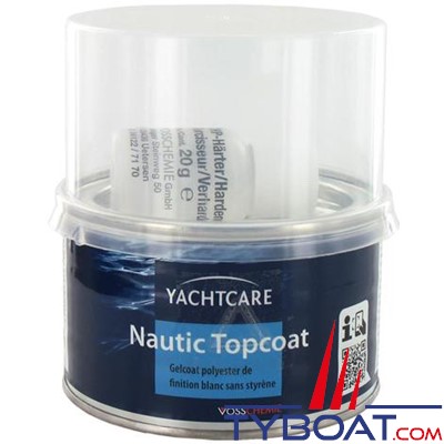 Yachtcare - Gelcoat blanc de finition Nautic Topcoat + durcisseur - 250 gr