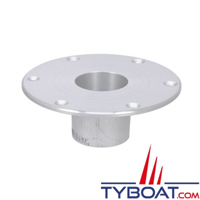 Zwaardvis - Embase anodisée flush ø180 mm - H 155 mm pour colonne ø60 mm