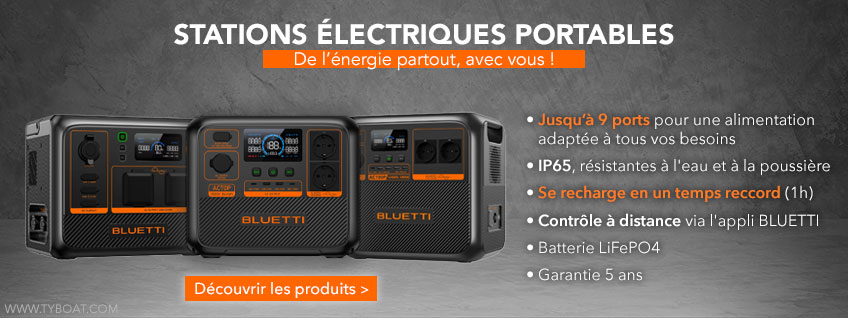 Tyboat.com - Stations électriques portables Bluett