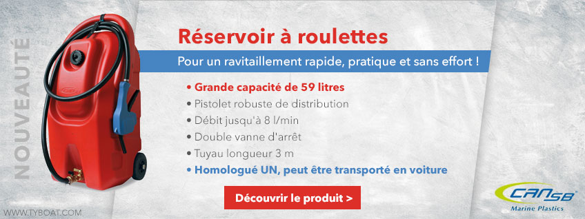 Can SB - Réservoir à roulettes - 59 Litres avec pi